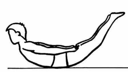 放在背后 ,然后用力将头胸部和双腿用力挺起离开床面,使身体呈反弓型